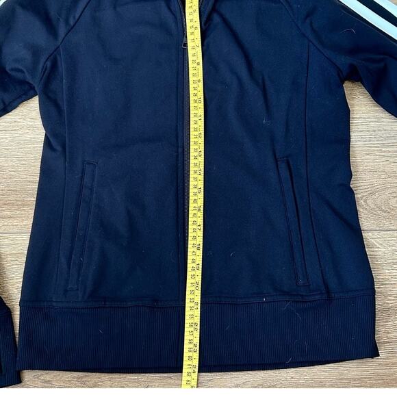 ATHLETA Circa Track Jacket Black with White Striped Sleeve Wmn Size Small - Picture 7 of 12